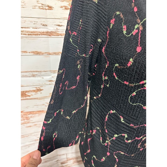 Vintage Good Clothes Classics Womens Black Blouse with embroidery - Large - Picture 3 of 14